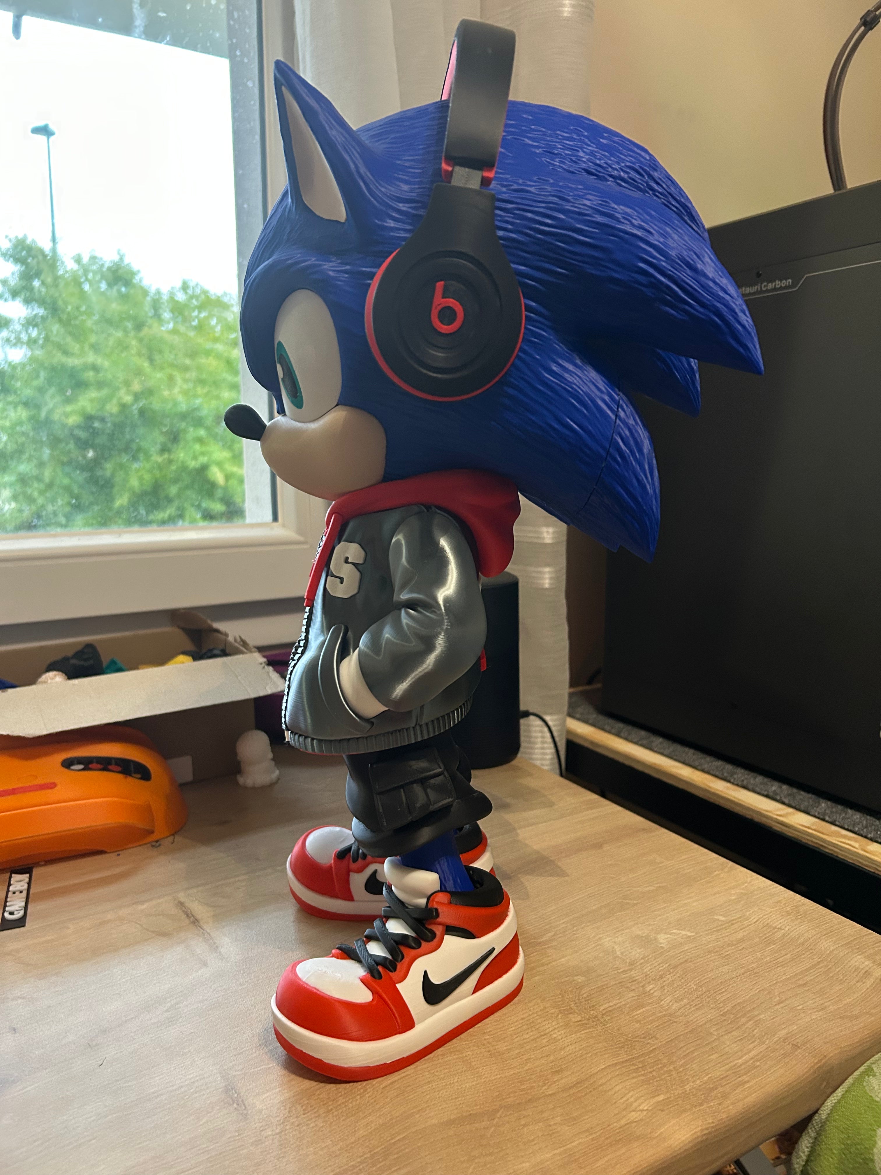Sonic urbain figurine décoration 33 cm impression 3D