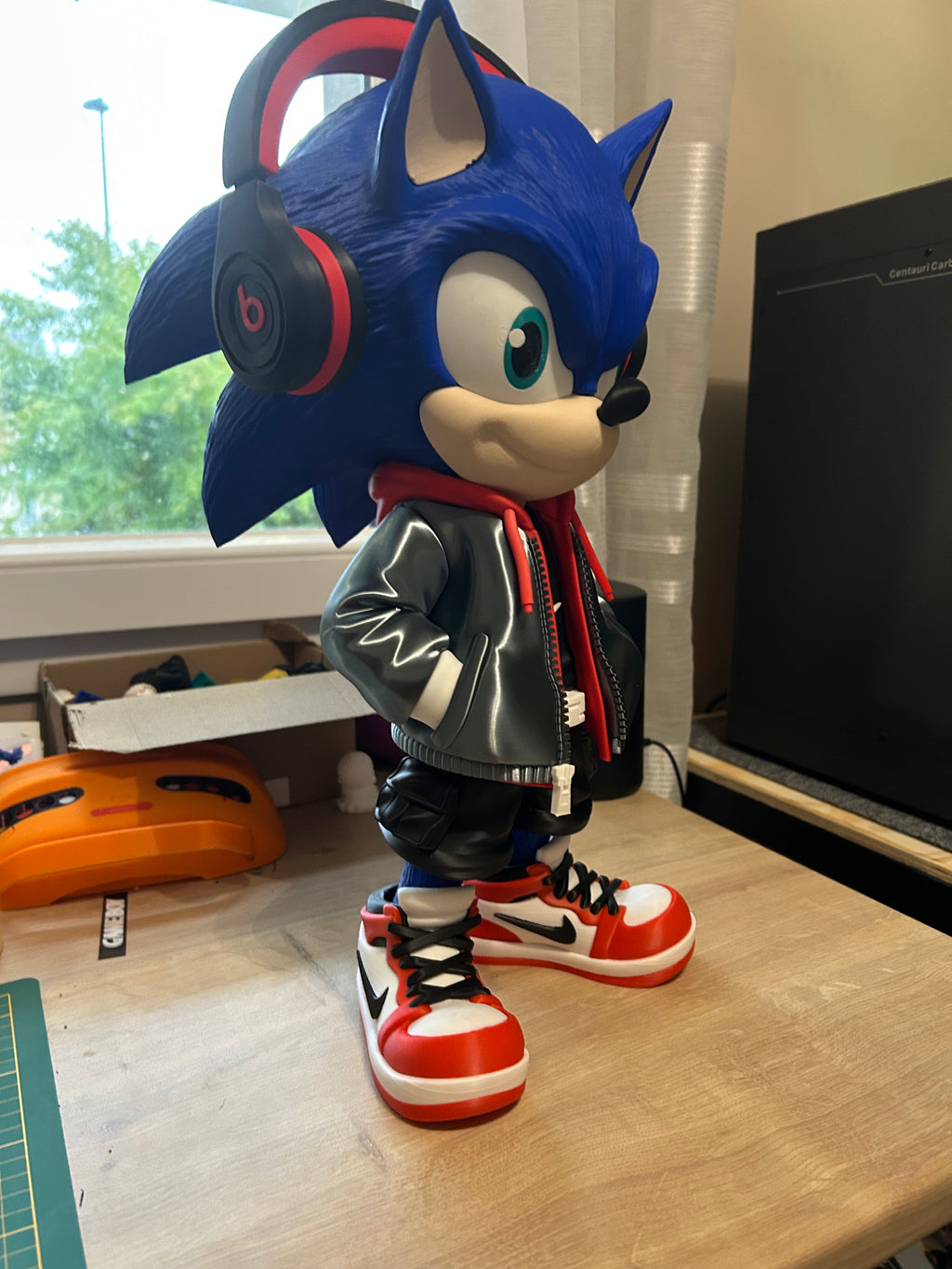 Sonic urbain figurine décoration 33 cm impression 3D